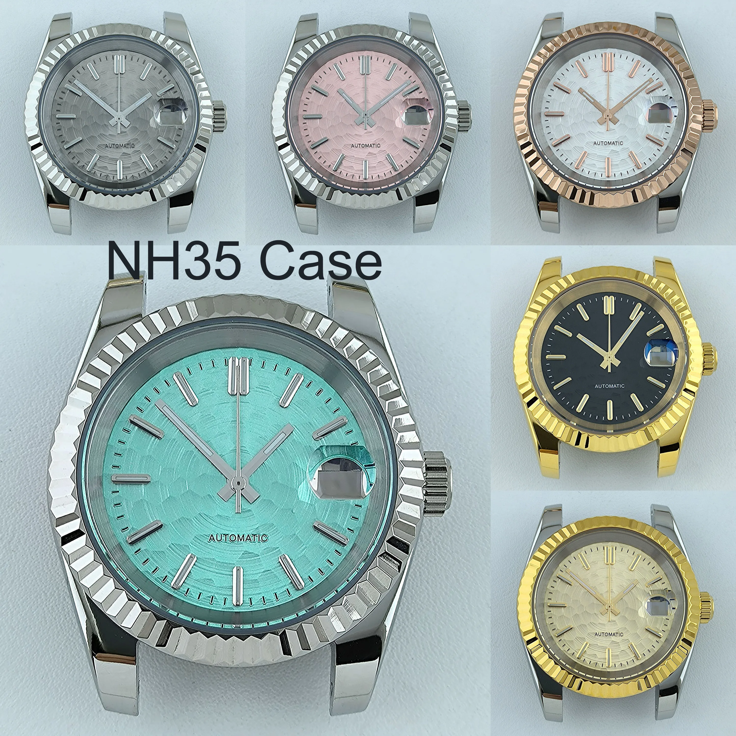 

NH35 Case Watch Case Men's Automatic Watch 36mm/39mm Stainless Steel Sapphire Glass Fit NH Series Movement Watch Accessories