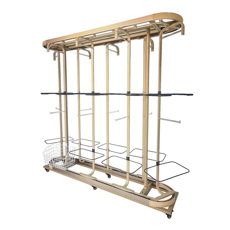 Rotating hanger 360-degree multi-function independent floor use metal hanger to store environmentally friendly clothes rack