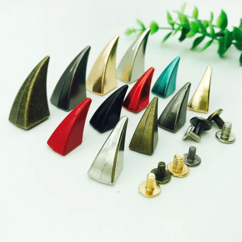 Alloy Screw Cone Rivets Shark Punk Fin Garment Rivets Stud For Leather Craft Handbag Purse DIY Hardware Accessories