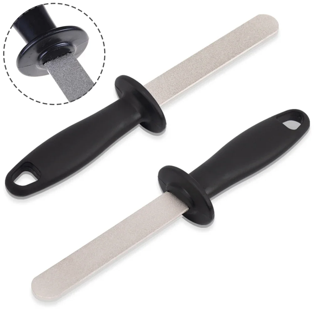 400# 1000# Double Sided Knifes Sharpener Kitchen Utensils ABS Grip Non-slip Handle Diamond Knifes Sharpening Stones