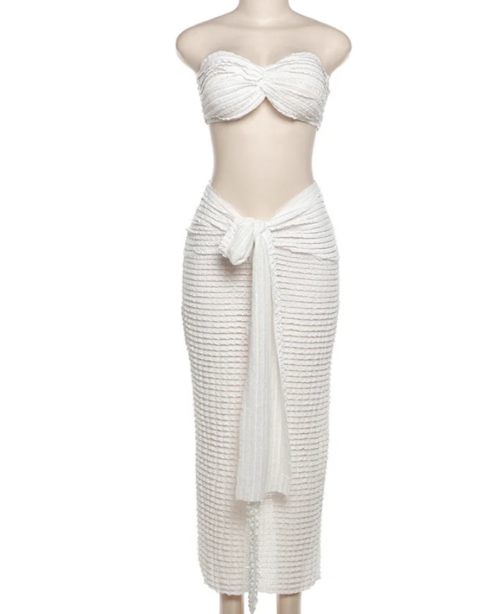 

New 2 Piece Sets Womens Outfits 2025 Fall New Fashion Sexy Cut-Out Bodysuit Solid Set