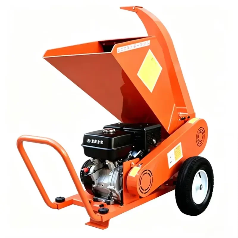 New Electric Mobile Wood Crusher Orchard Nursery Tree Branch Grinder with Diesel Engine Core Component Motor