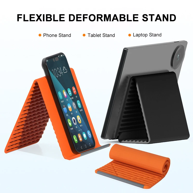 

Flexible Foldable Silicone Phone Stand Portable Adjustable Universal Holder for Desktop Tablet Laptop Travel Office Accessory