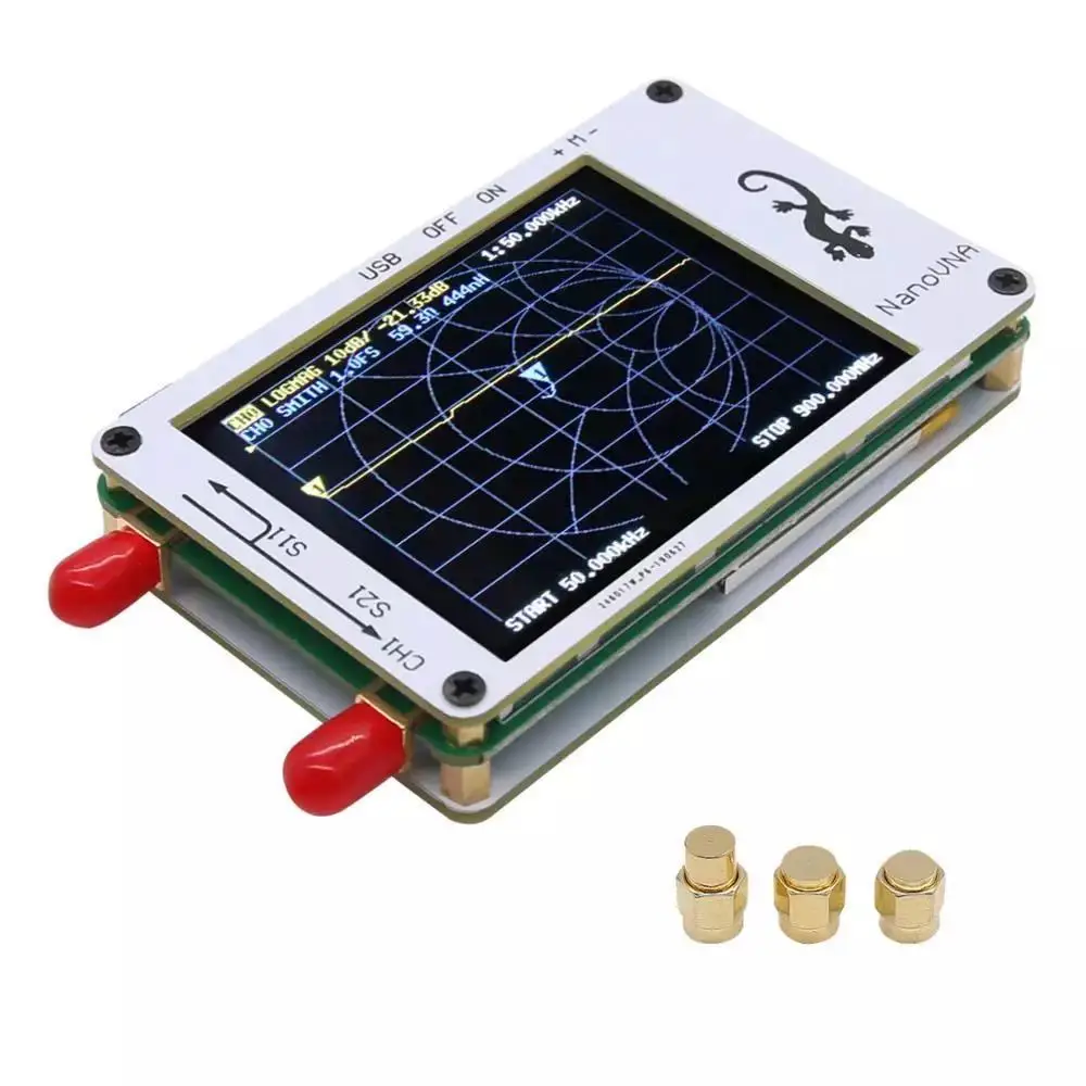 

2.8 inch vector network analyzer VNano VNA supports 50KHz~ 900KHz antenna network analyzer