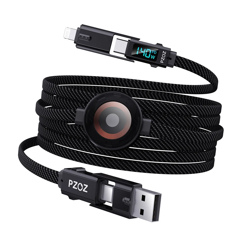 PZOZ – kabel do ładowania i podłączania słuchawek, z wtyczką USB typu C na Lightning, typu C i micro-USB, kompatybilny z Apple Watch Ultra 4/3/2 oraz seriami iWatch 12, 11, 10, 9, 8, 7 i SE. — zdjęcie produktu 7