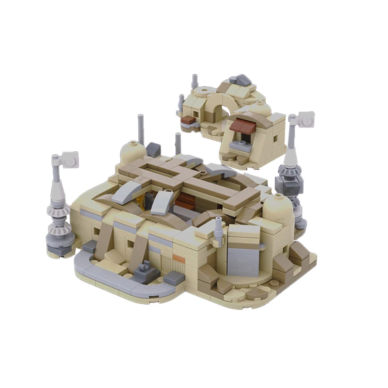 Star Movie Street View MOC- 190352   Mini Bar modèle Architecture bricolage scène de Cantina du désert blocs de construction ensembles briques de jouet pour enfants