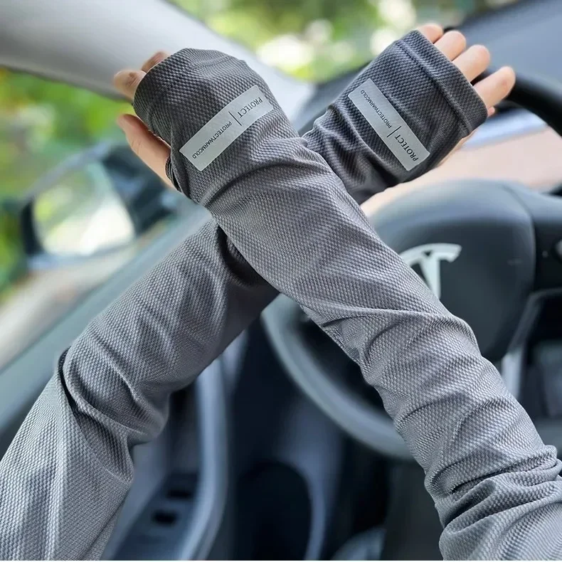 أكمام للرجال والنساء للحماية من الشمس في الصيف الياباني للحماية من الأشعة فوق البنفسجية وأكمام أذرع فضفاضة للقيادة في الهواء الطلق