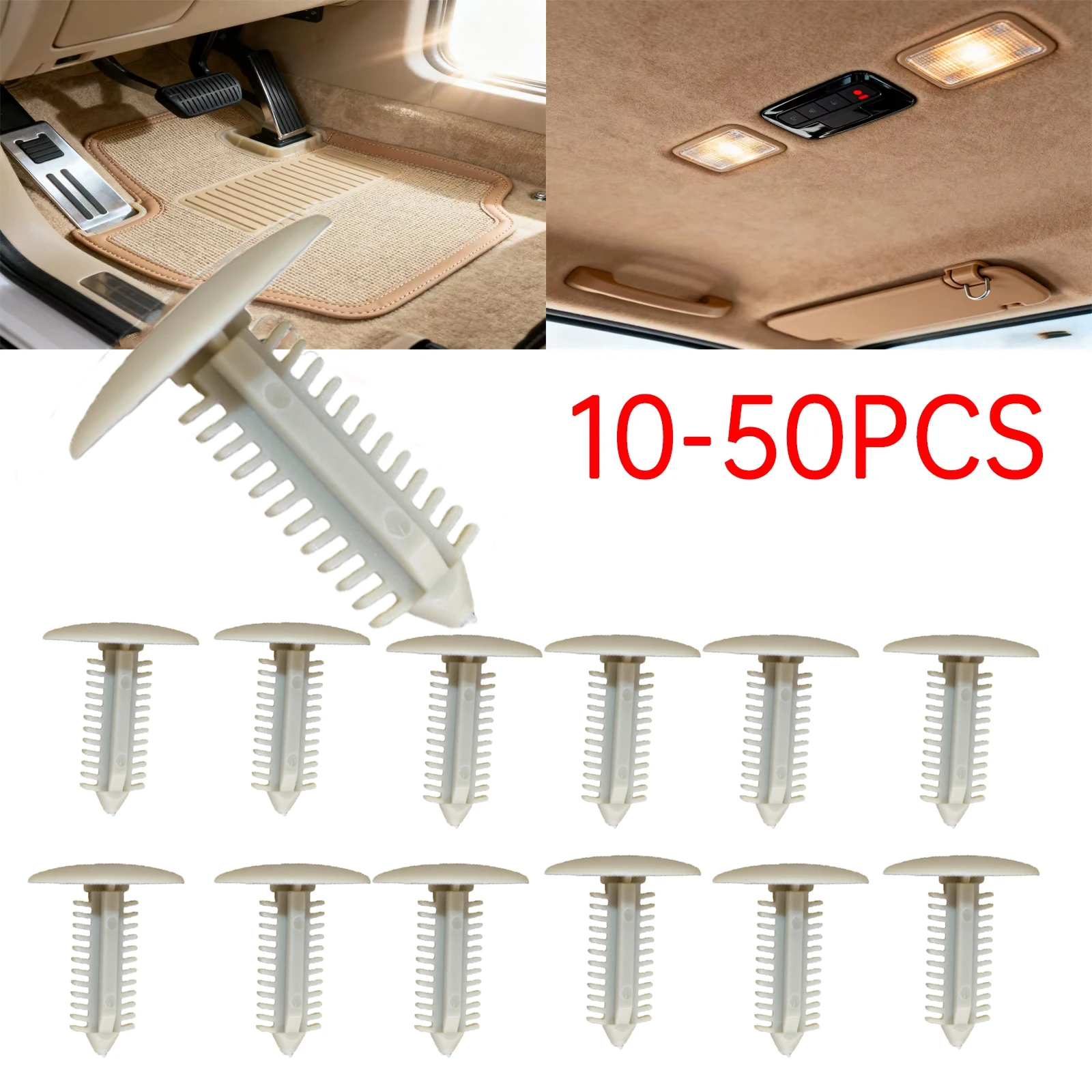 

10-100X Car Interior Roof Headliner Ceiling Clips Rivet Trim Panel Retainer POM Fastener Fixing Screw Cap For Toyota Hiace RAV4