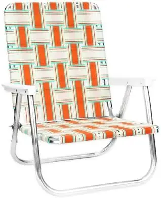 Folding Aluminum Outdoor Patio Lawn Chair | Heavy-Duty Webbed Chairs for Camping, Sports, Beach, Yard & Tailgating