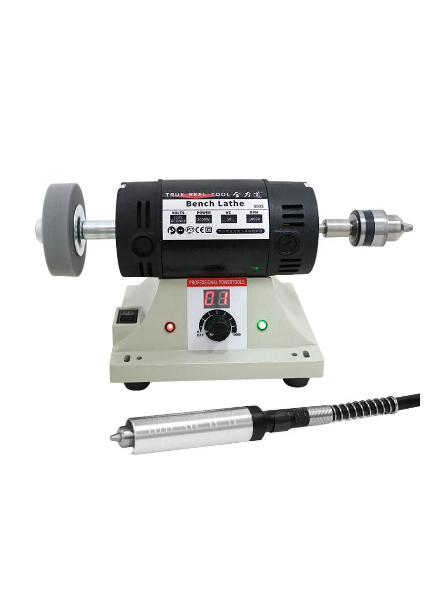 800 W Mini-Tischschleifer, Metallschmuckpolierer, Pufferpoliermaschine mit flexibler Welle für Dental, Bernstein, Metall, Jade