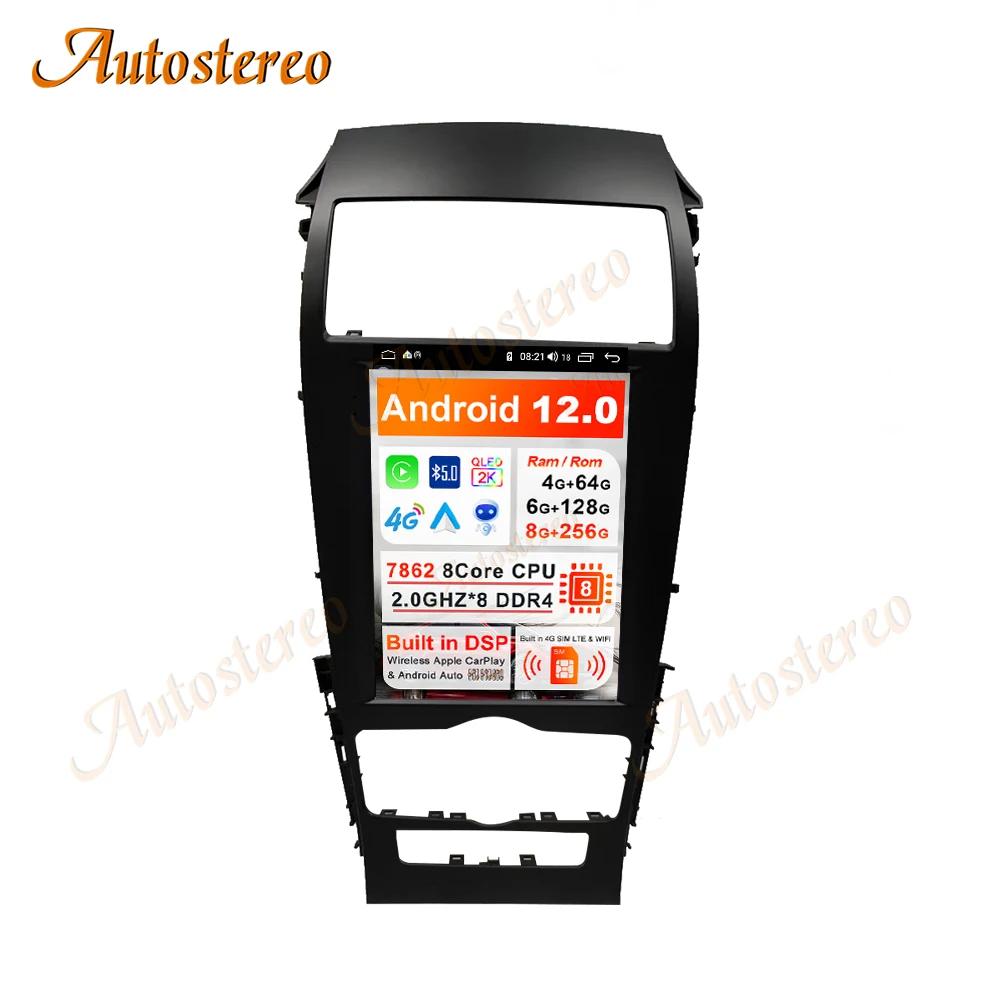 Android 12.0 For Lincoln MKX Tesla Screen Car GPS Navigation Headunit Multimedia Player Auto Radio Tape Recorder SatNavi Carplay