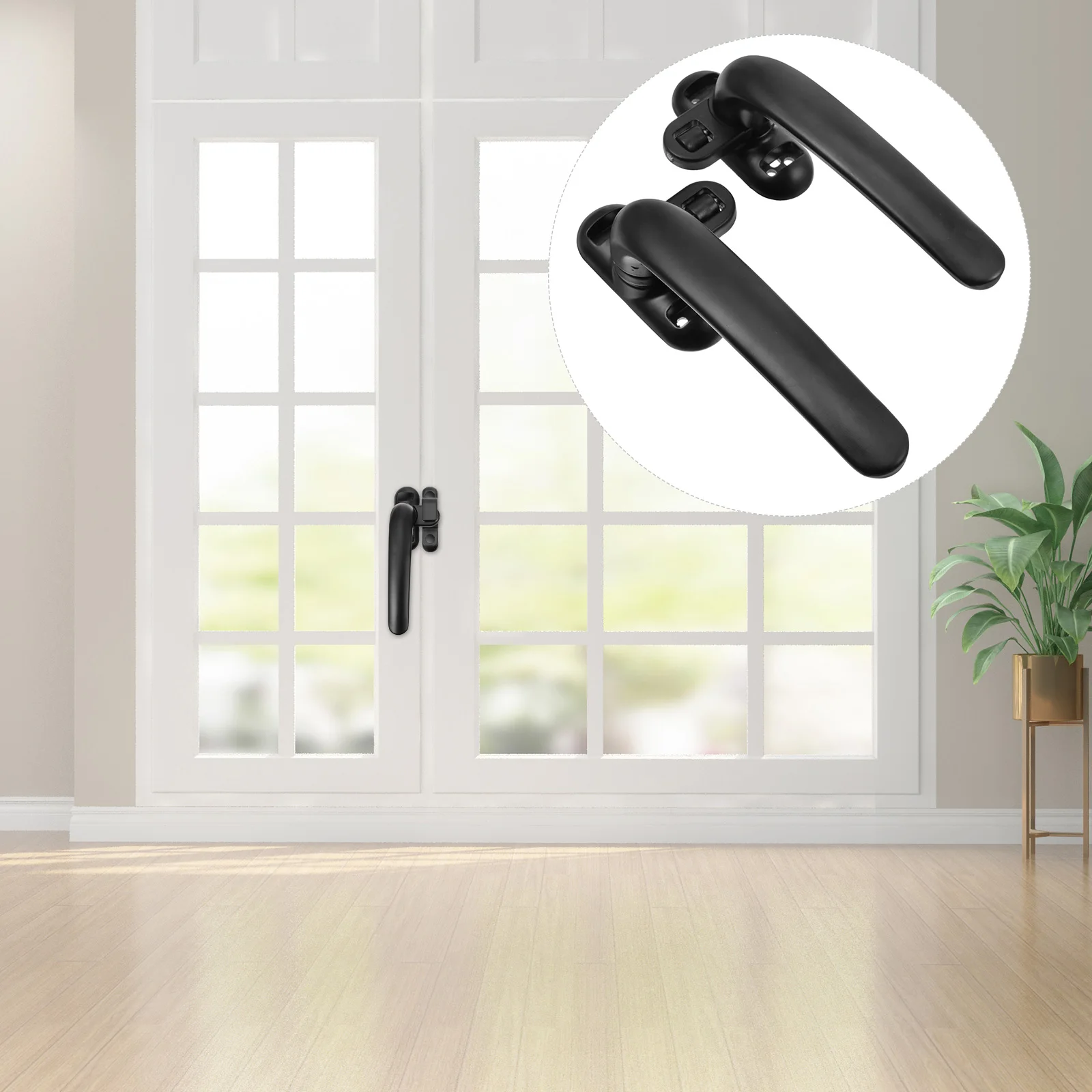 

2pcs Window Handle Aluminum Alloy Gate Handle for Old Push Windows Corrosion Resistant Barn Door Pull Comfort Grip