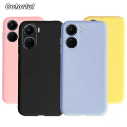 Liquid Silicone Case For Vivo Y16 2022 Soft Phone Back Cover For Vivo Y16 Y 16 4G Coque VivoY16 V2204
