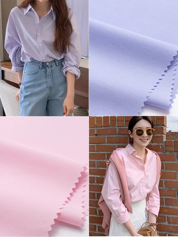 Breathable and Handmade DIY: 60 Count Pure Cotton Poplin Combed Cotton Fabric for High-density Shirts and Clothing Home Sewing