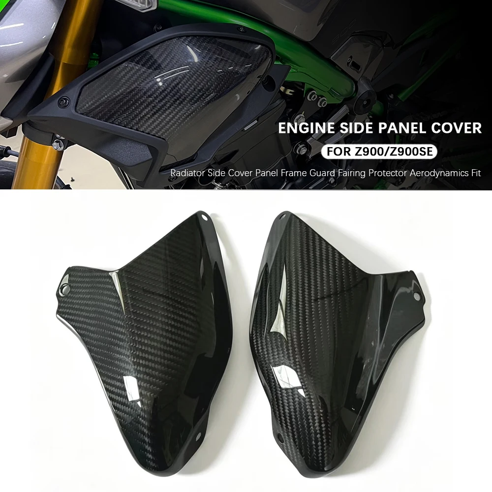 For Z900 Z900SE carbon fibre Air Inlet Cover Side Gas Guard Accessories Water Tank Left & Right Side Panel Shell Cover 2025 2026