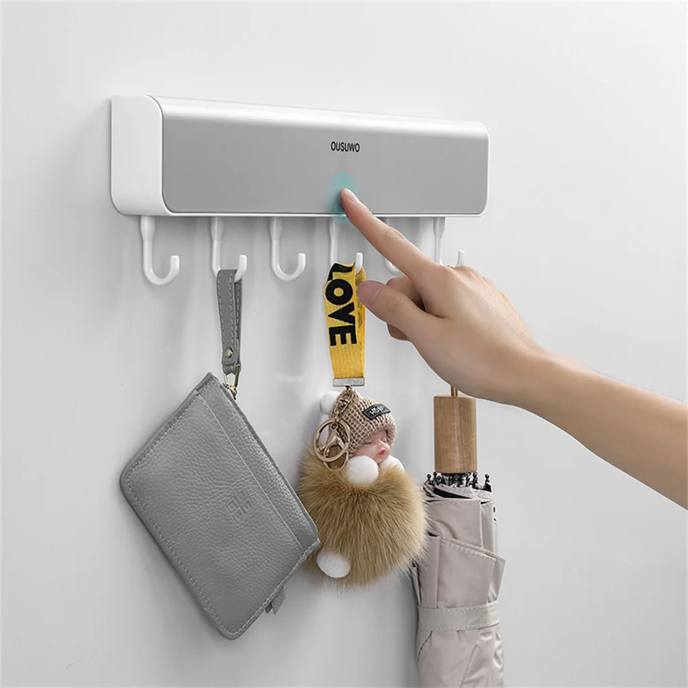 Key Holder Hanger for Wall Modern Decorative Shelf Wall Mounted Entryway Key Organizer for Living Room Kitchen Bathroom Office