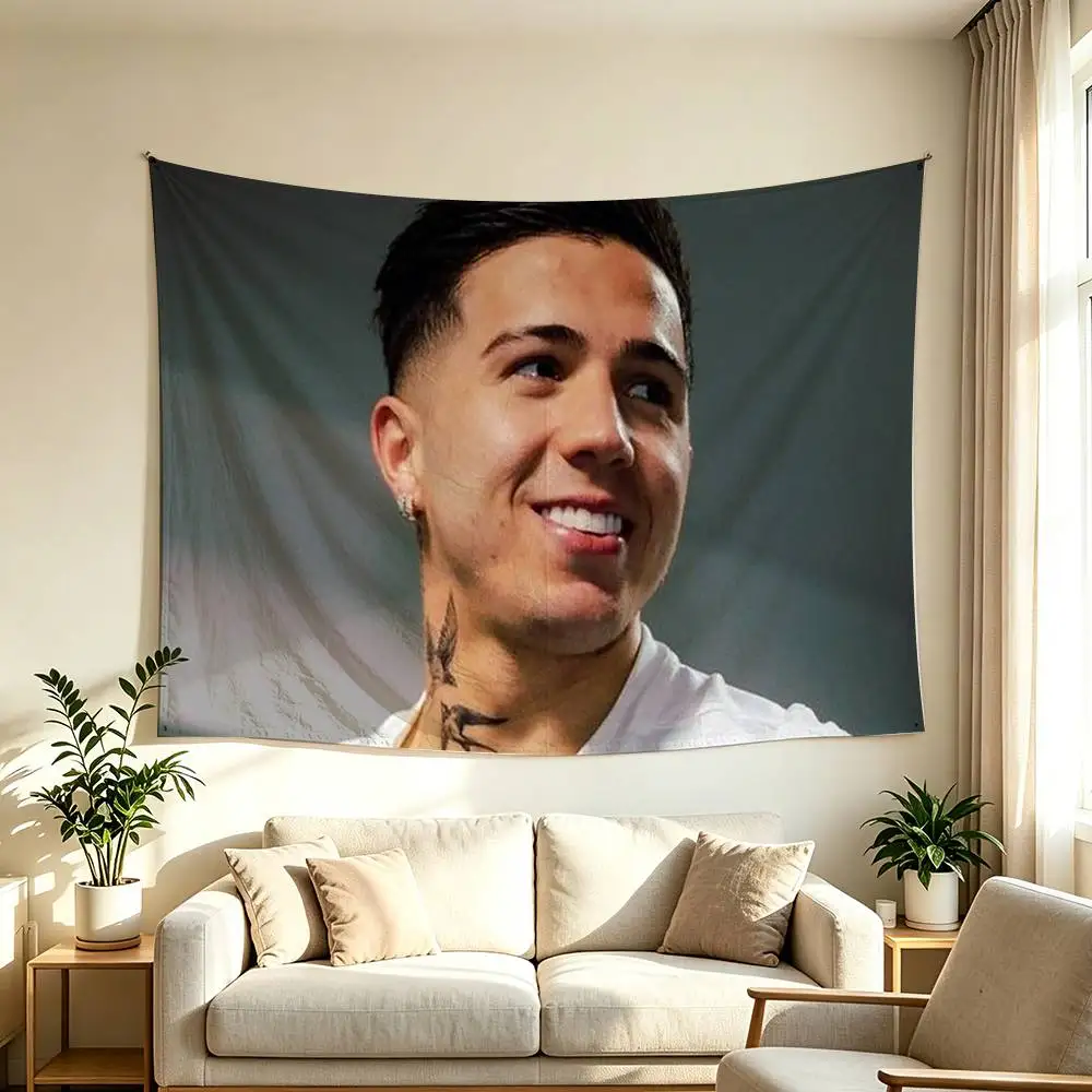 Football Midfielder E-Enzo Fernandez Flags Wall Hanging Background Art Banner for Bedroom Home Outdoor Decor 5