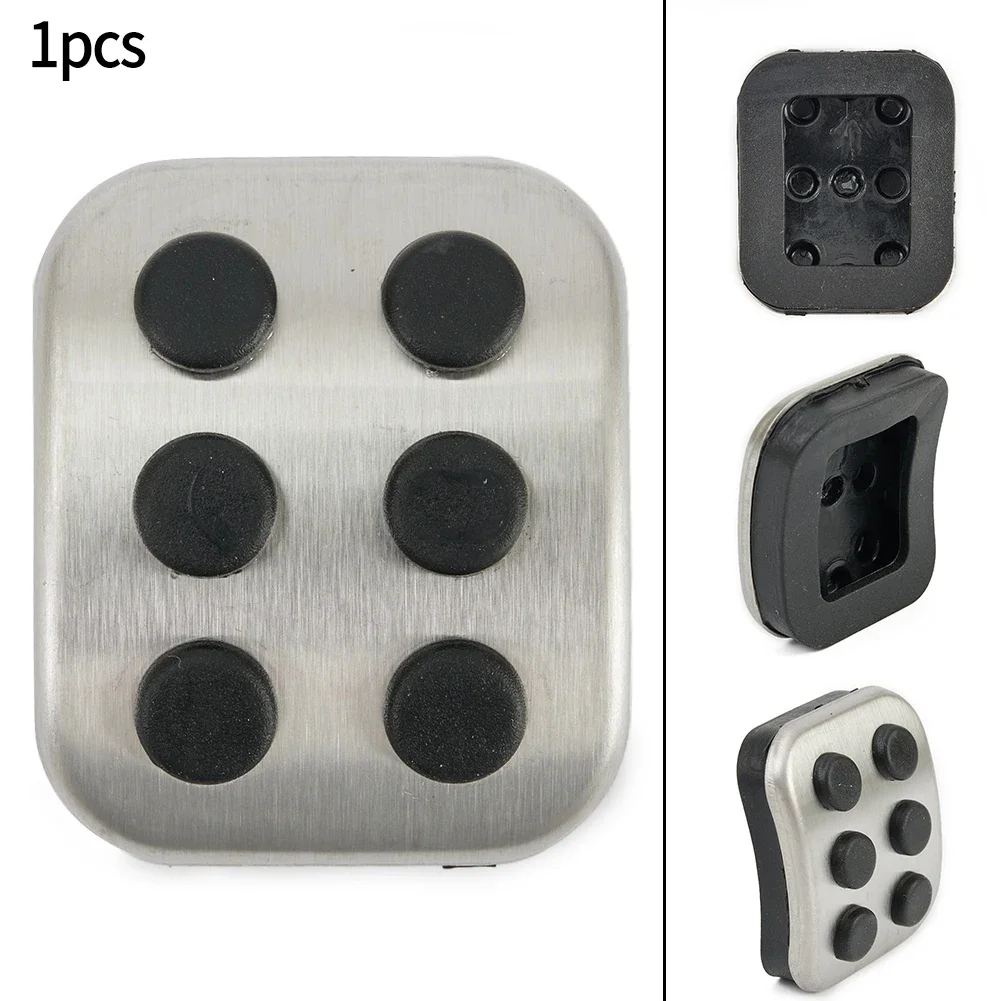 

Parts Parking Brake Pedal Replacement Silver & Black Accessories Cover High Quality Metal & Rubber Pad Durable