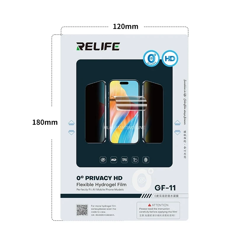 

RELIFE GF-11 0-angle HD Privacy Hydrogel Film No angle adjustment required—simply cut and apply without pre-alignment.