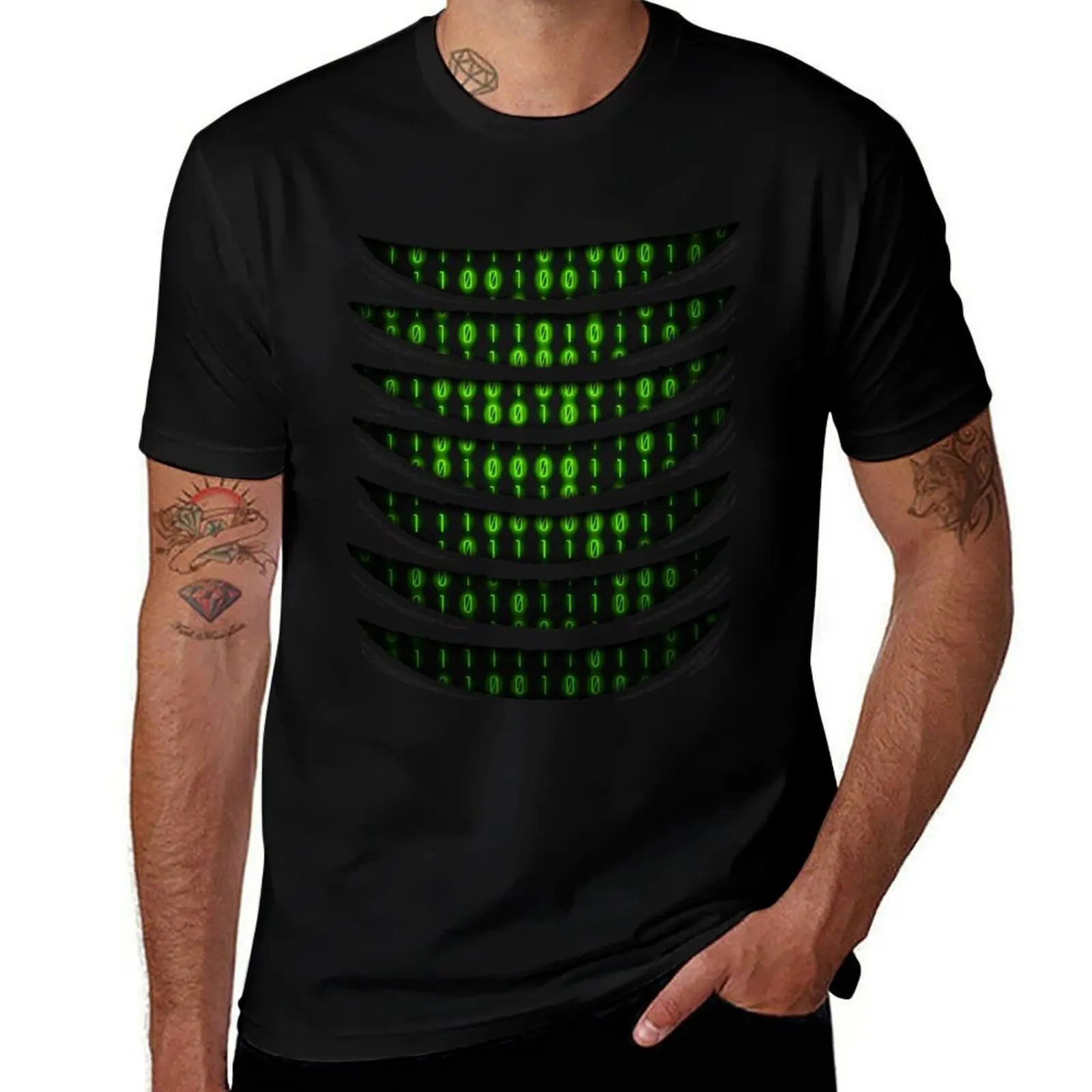 Binary Code Inside T-Shirt Sport Basic Moisture Wicking Tee T-Shirt