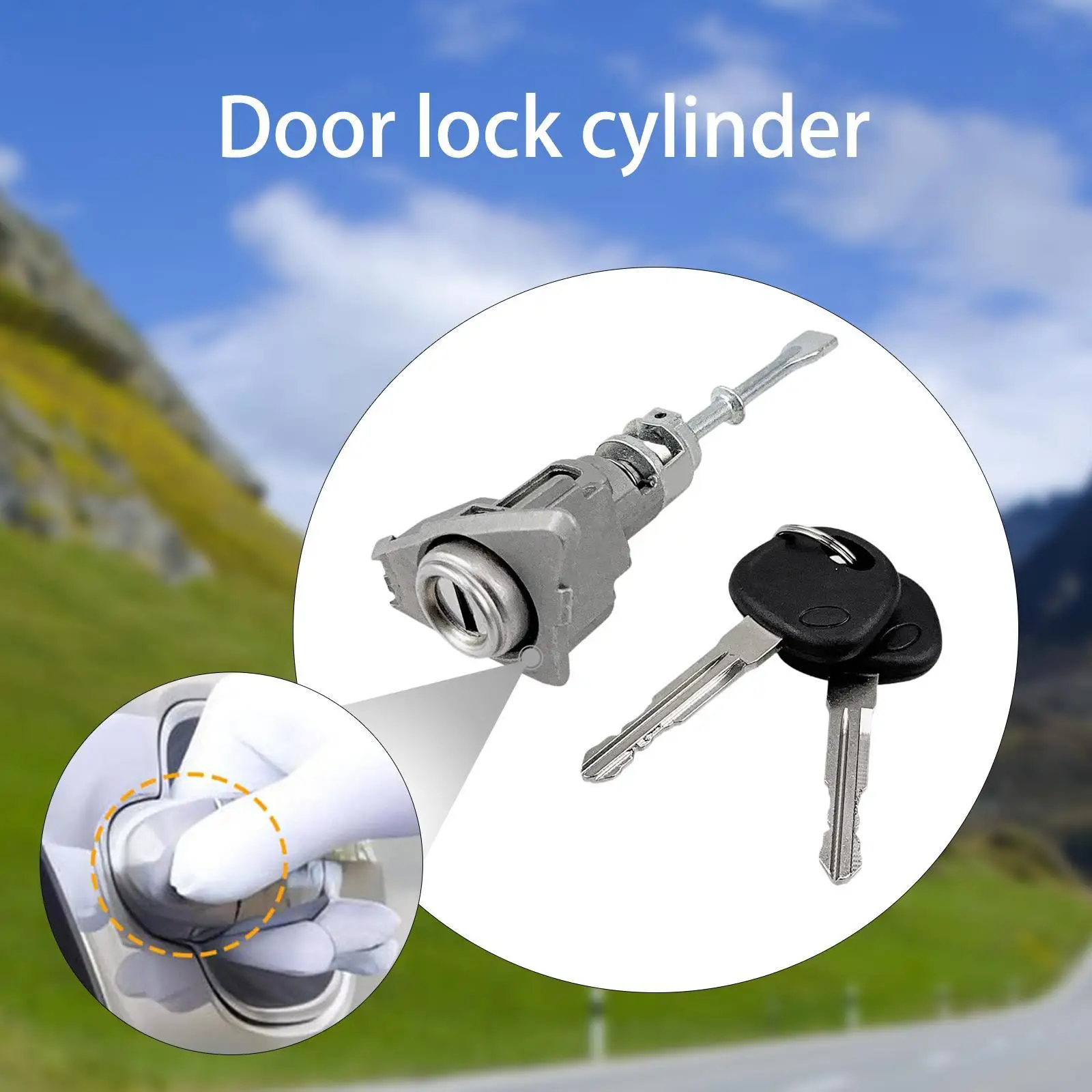 

Door Lock Cylinder Key Set, Auto Component 819703XA00 for Hyundai Elantra 2011-2016, Touring GLS SE Value Edition