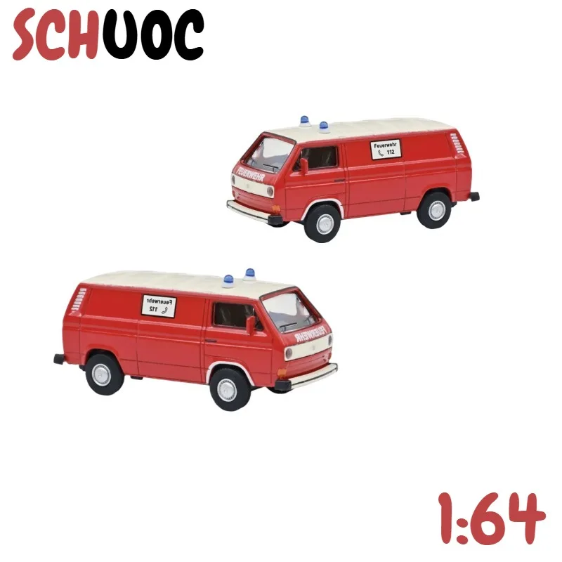 schuco-1-64-modellino-auto-volkswagen-fire-bus-in-lega-pressofusa-regalo-per-uomo-ornamento-da-scrivania-collezione-souvenir