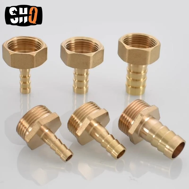 Brass Hose Fitting for Male and Female Thread, Copper Connector, Coupler Joint Adapter, Barb Tail, 1/2 