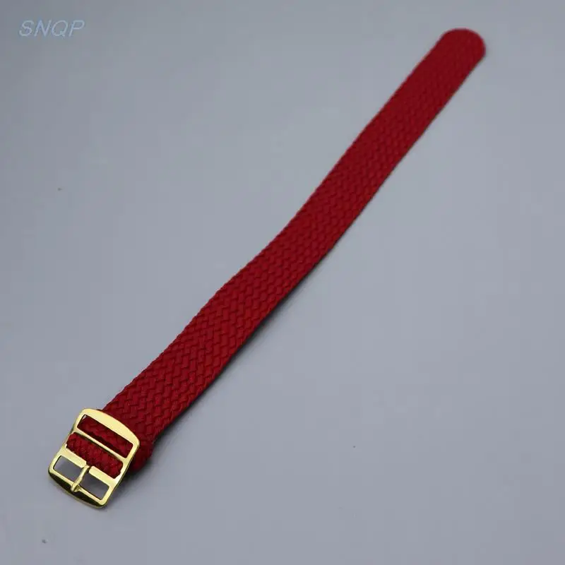 Nylon Watch Strap Perlon Braided Woven Watch Band Elastic  Strap Men Women 18, 20, 22 mm Perlon Strap Gold buckle