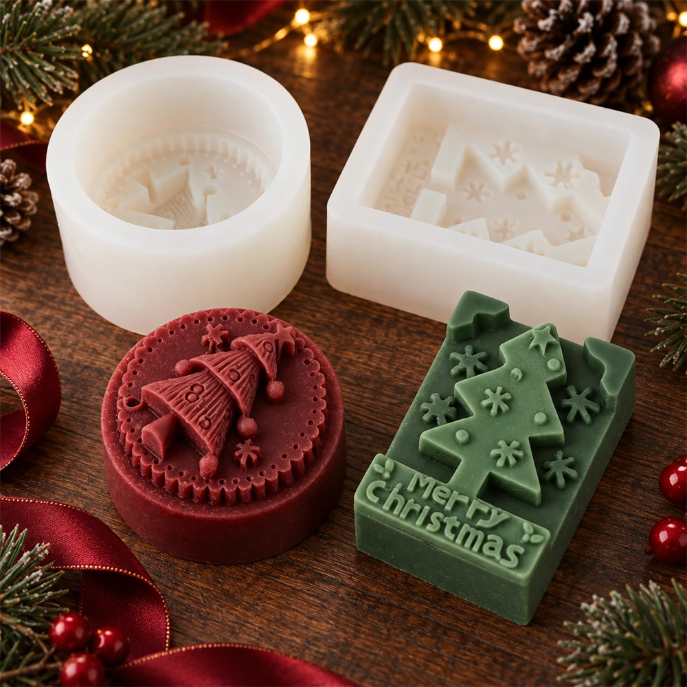 Relief Christmas Tree Round So - Soap Making Gifts ulasan dan harga