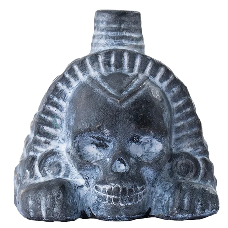 CYGJ-Cabeza de Calavera de resina, regalo de Halloween, silbato de muerte azteca, fantasma, accesorio de ruido aterrador para fiesta