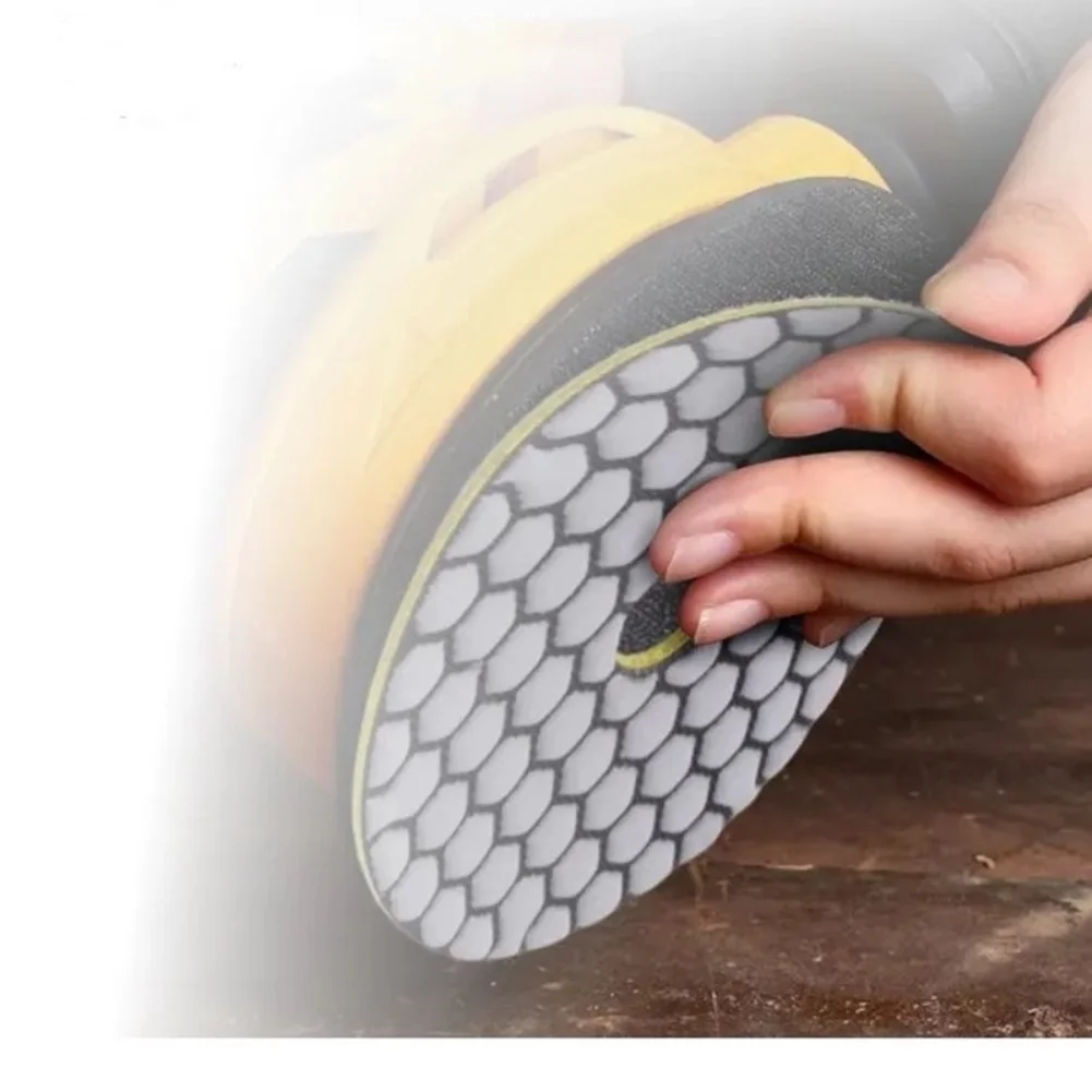 3 Buah Bantalan Poles 4 Inci 100Mm Cakram Pengamplasan Fleksibel Kering Grits 30/50/100 Bantalan Poles untuk Ubin Granit Marmer Kaca Kuarsit