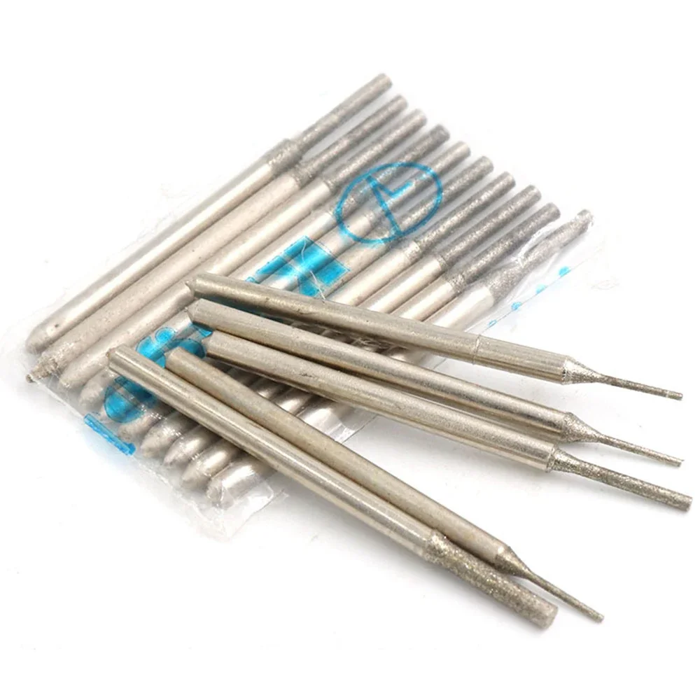 

5/10/20PCS 0.4-1.8mm Diamond Tipper Drill Bit 3/32'' Shank for Glass Jewelry Stone Hole Saw
