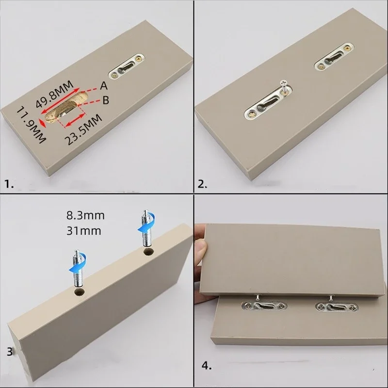 Invisible Two-in-One Screw Fastener ScrewS Install Hidden Wardrobe Assembly Furniture Combined Cupboard Connector Accessories