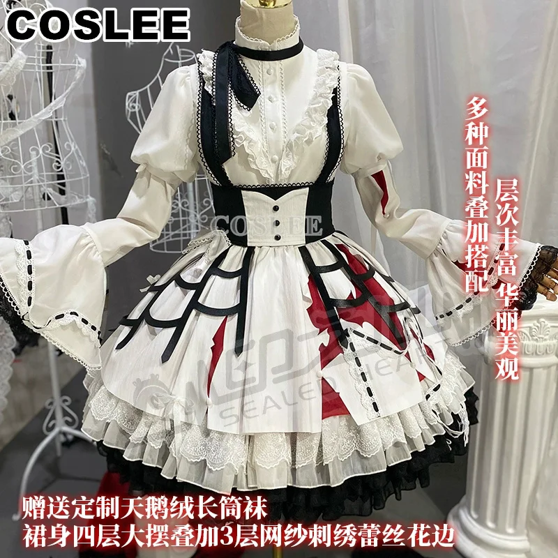 COSLEE Project Sekai Akiyama Mizuki Cosplay Costume PJSK Lovely Lolita Party Dress Uniform Halloween Outfit Women XS-XL New