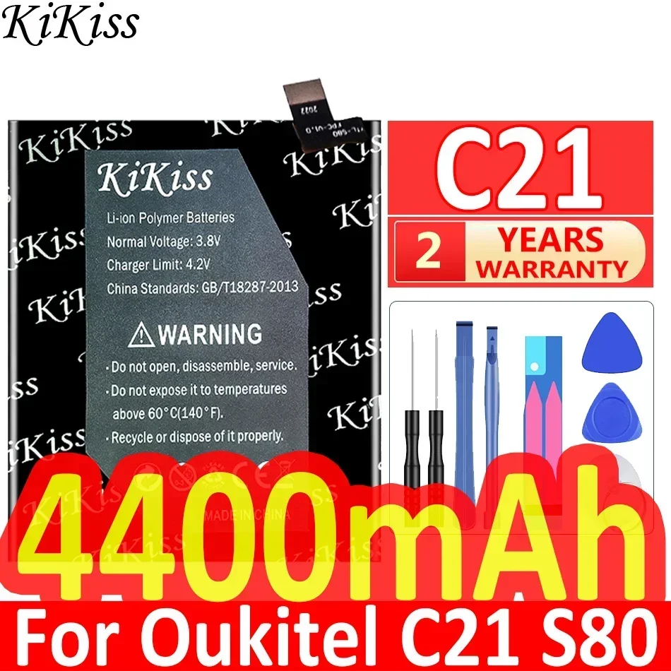 

KiKiss Battery 4400mAh C 21 For Oukitel C21 S80 Smartphone