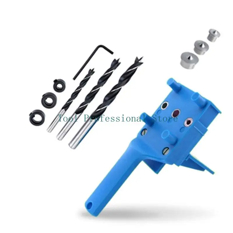 

57QF Дюбельное приспособление с прямым отверстием, набор локаторов для деревообрабатывающих сверл для 6 мм, 8 мм, 10 мм