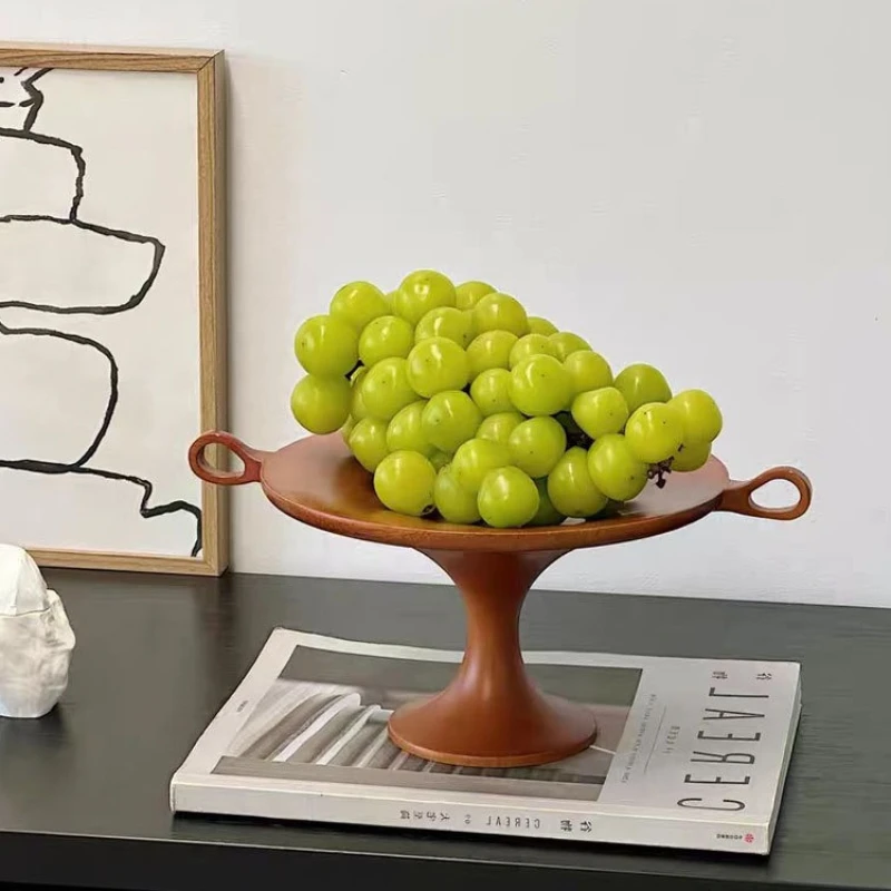 

Ретро тарелка для фруктов с двойными ушками, поднос на высоких ножках, тарелка для конфет, настольный контейнер для хранения, поднос для фруктов, подносы, декоративные аксессуары