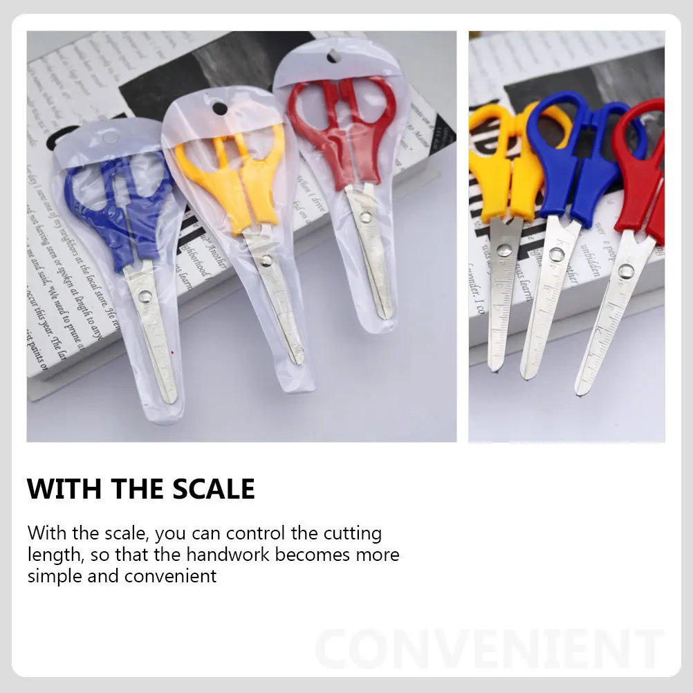 

8Pcs Round Tip Craft Scissors Small Portable Multi-Function DIY Handwork Scissors Household Art Scrapbook Greeting Cards