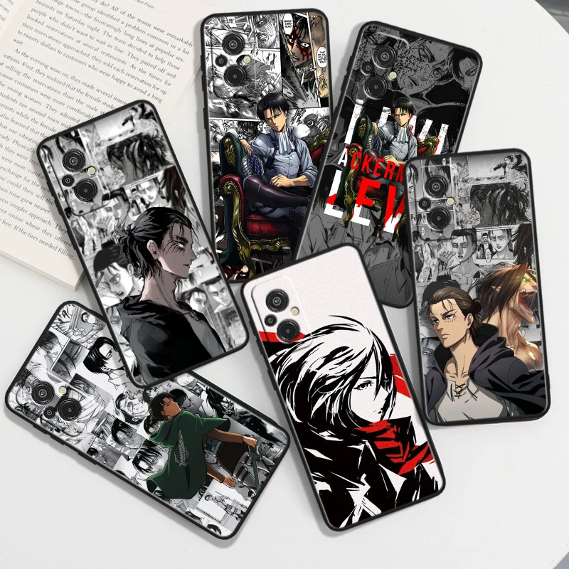 Anime Attack On Titan For Xiaomi Redmi 13C 12C 12 11A 10C 10X 9T 9C 9AT 8A 8 7A A3 A2 A1 Plus Black Phone Case Cover