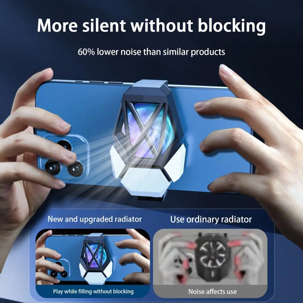 Phone Back Heat Sink  Helpful Game Cooler System Quick Cooling Fan  Rechargeable Mobile Phone Radiator