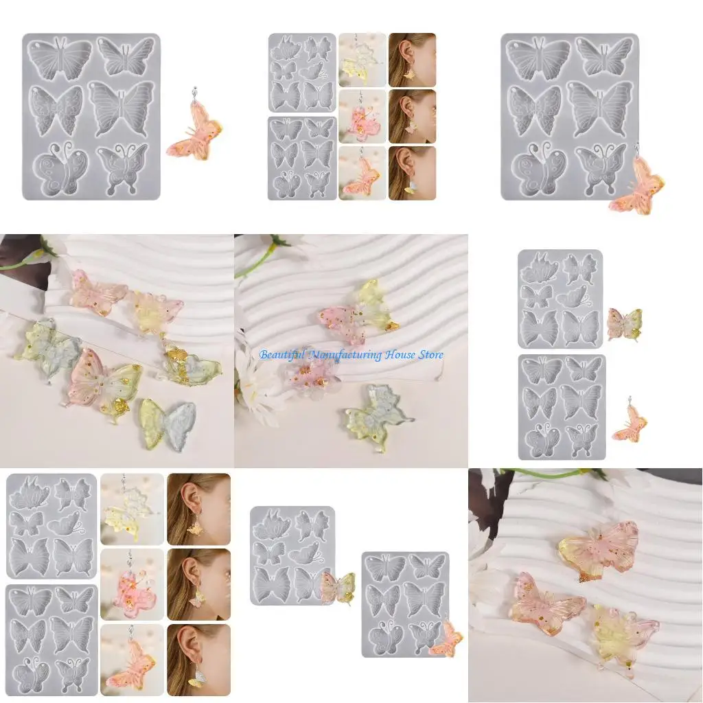 

E56A Practical Bowknot Sturdy Silicone Earring Molds Home Accessory Craft Supplies for Fashion Enthusiasts Rich Detailing