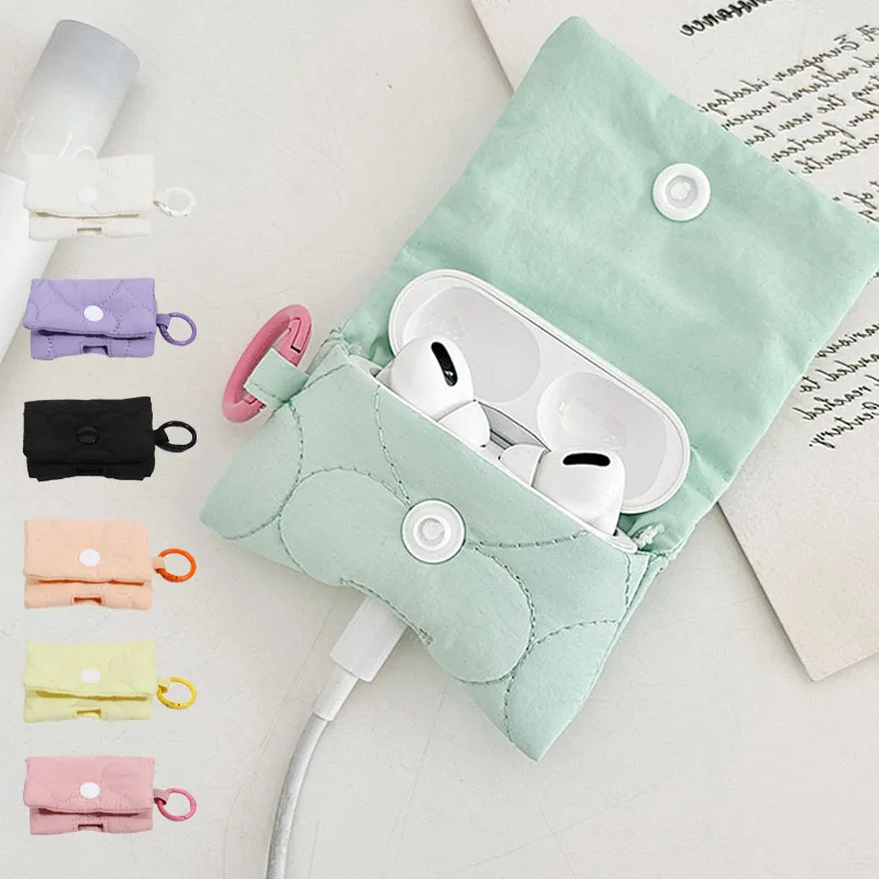 Bluetooth-Kopfhörer-Hülle, Kopfhörer-Aufbewahrung, schützende weiche Hülle, Reise-Organizer, Bluetooth-Headset, neu, niedlich, mit Schnallentasche