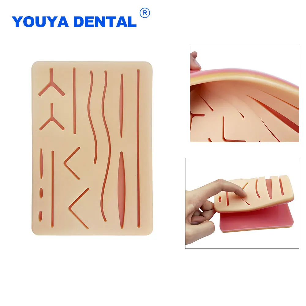 

1pcs Skin Suture Training Practice Model Medical Practice Dental Traumatic Simulation Wounds Operate Kit Dentist Student