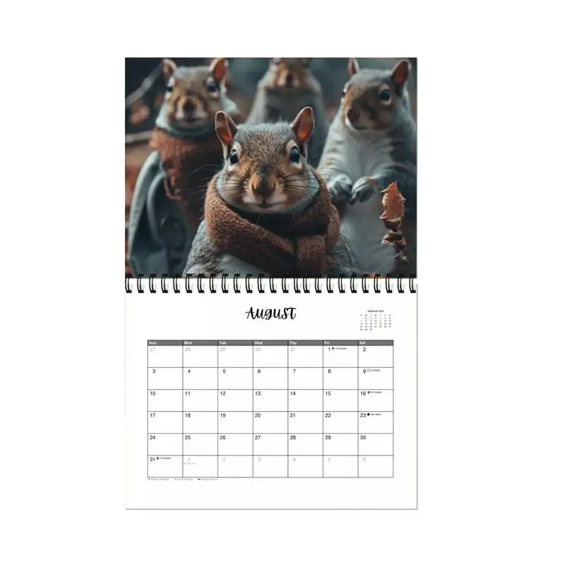 Creative Wall Calendar 2025 Animal Wall Calendar Aesthetic Desk Yearly Calendar Planner For Home Ornament Student's Helper