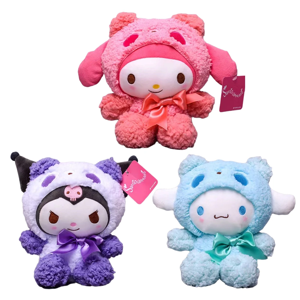 3 Styles Sanrio Series Plush Toy Kuromi My Melody Cinnamoroll Kawali Cartoon Anime Children's Soft Doll Birthday Christmas Gifts