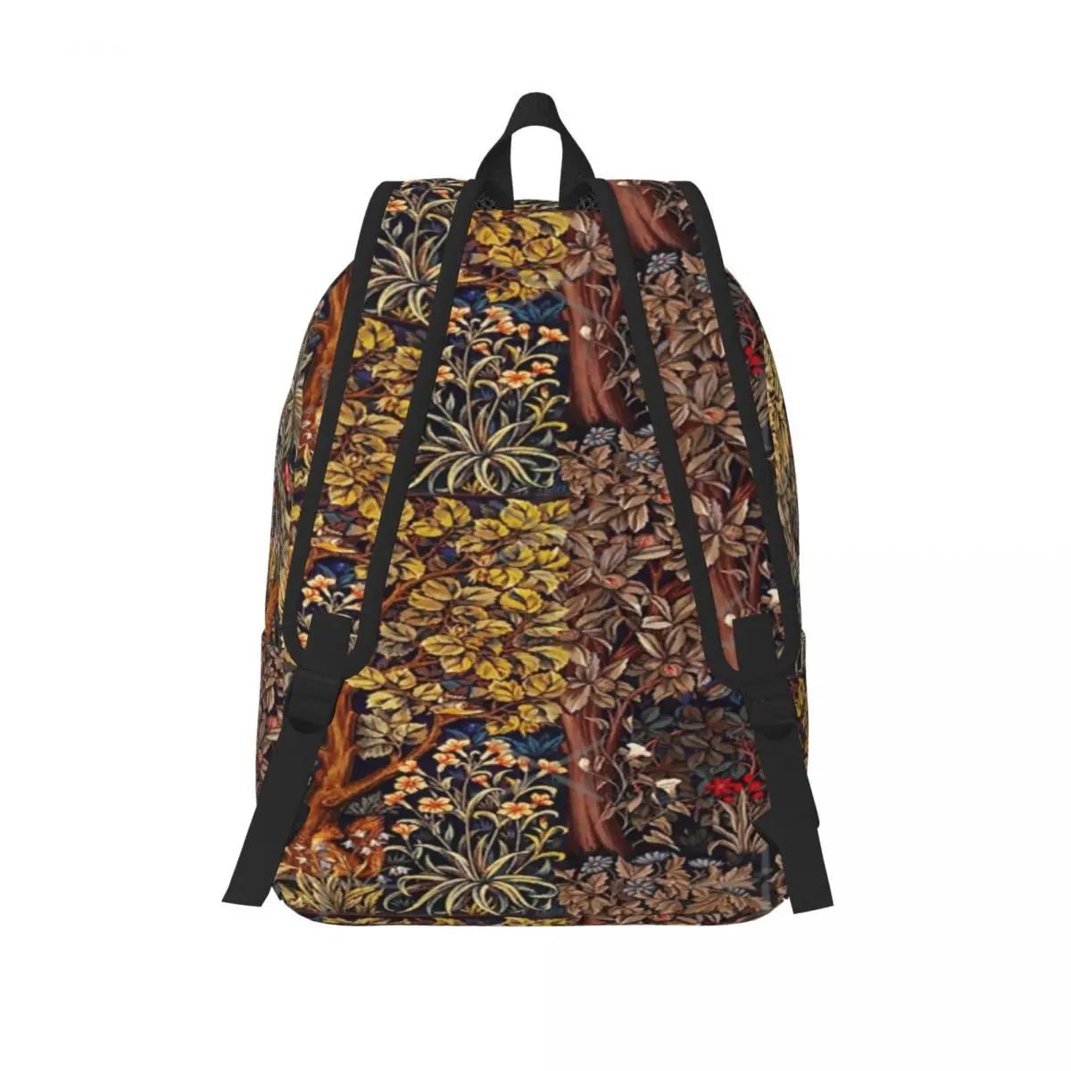 GREENERYFOREST ANIMALS Pheasant On Autumn TreeSquirrelHaresRed Yellow Floral Tapestry backpack Canvas backpack Feminina backpack