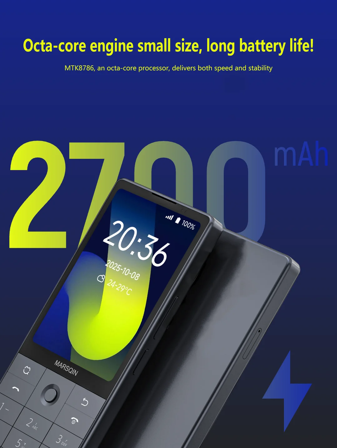No Camera !!F25 DuoQin Dual SIM Cards Android 14 MTK8786 2700mAh Smartphone Buttons and touchscreen WiFi Bluetooth Hot Topics