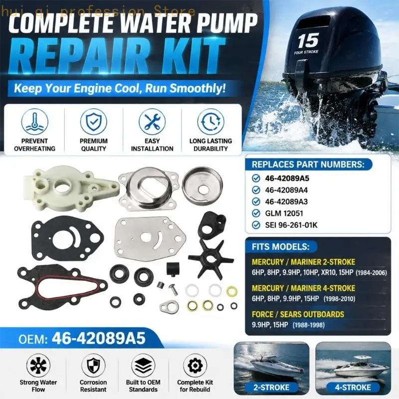 Wasserpumpen-Umbausatz mit Dichtungen, Ringen und kleinen Kleinteilen SEI 96-261-01K H8WE – Detail 8