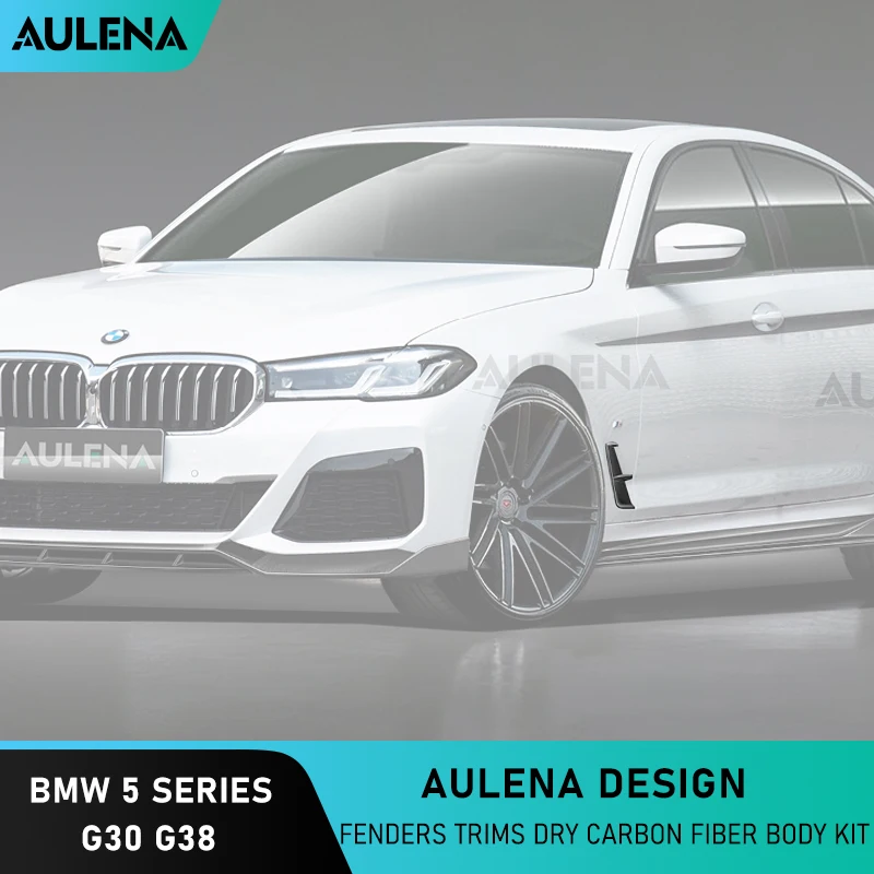 

Aulena Dry Carbon Body Kit Fenders Trims Side Fender Air Vents Cover Trims High Performance Full Dry Carbon For Bmw 5 Series G38