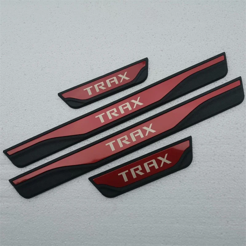 Fit For Chevrolet Trax 2013-2024 Door Sill Scuff Plate Guard Sills Protector Trim 4PCS Factory Style Stainless Steel Trims